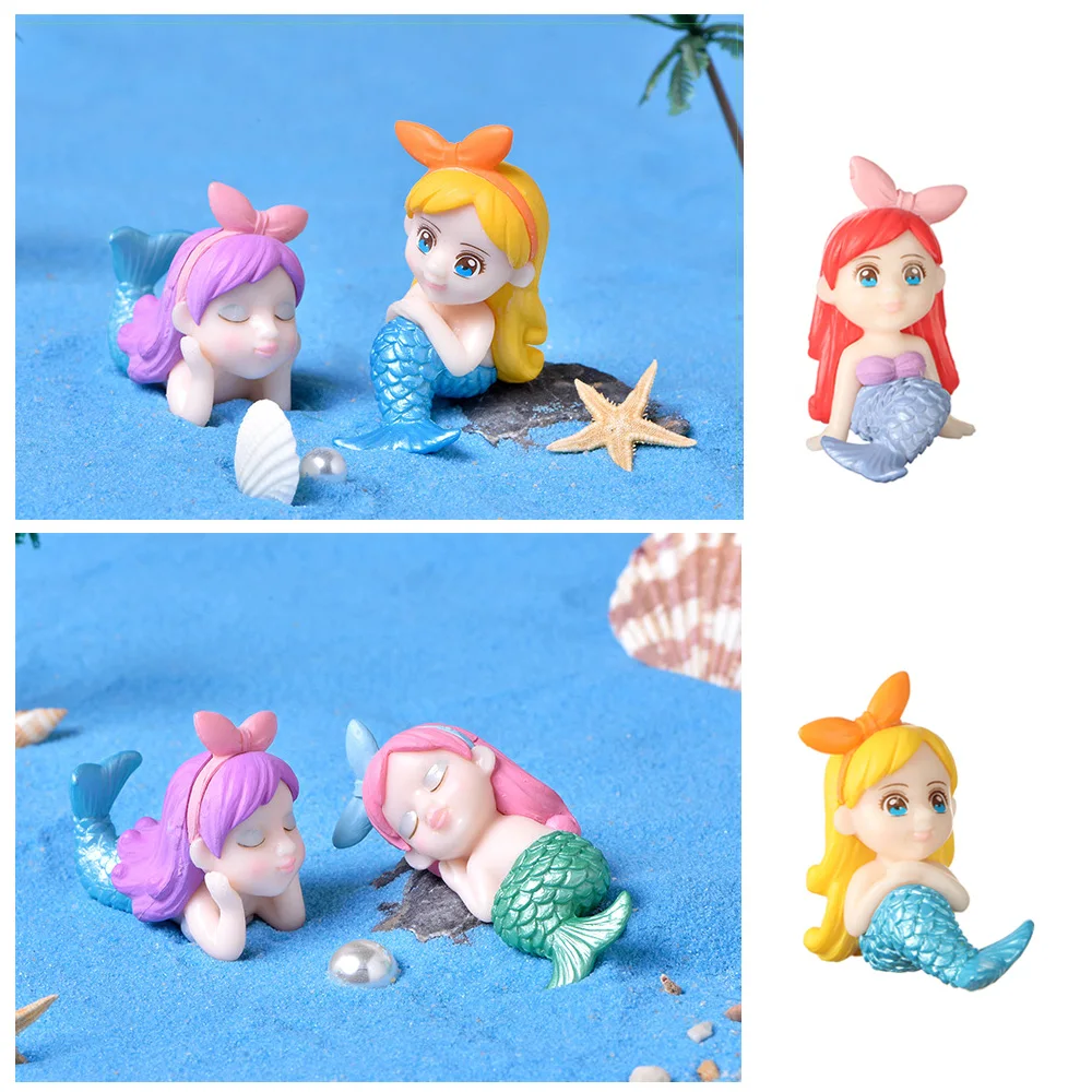 Artigianato Bonsai Fata Giardino Bonsai Ornamento Piccola Statua Micro Paesaggio Figurine Modello Animale Sirena In Miniatura