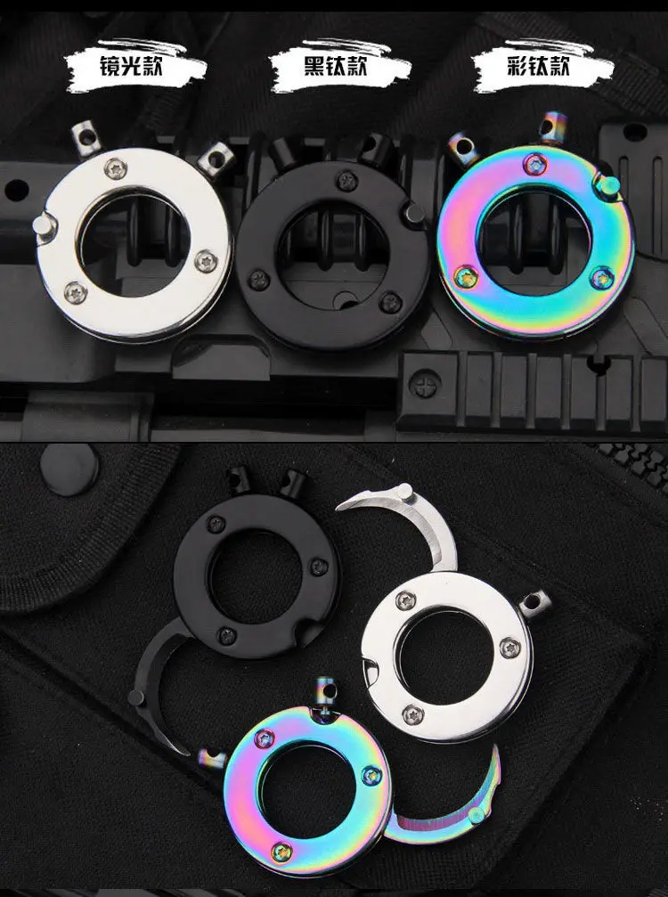 Stainless Steel Keychain Knife Multi-function Micro-blade Mini Hanging Buckle Outdoor EDC Portable Gadget Unpacking Knife 4