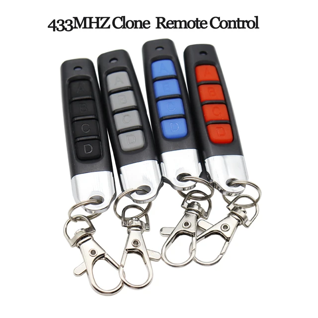 433MHz Door Remote Control Universal 4 Keys Copy Garage Remote Control Cloning Electric Gate Remote Controller Duplicator Key 2