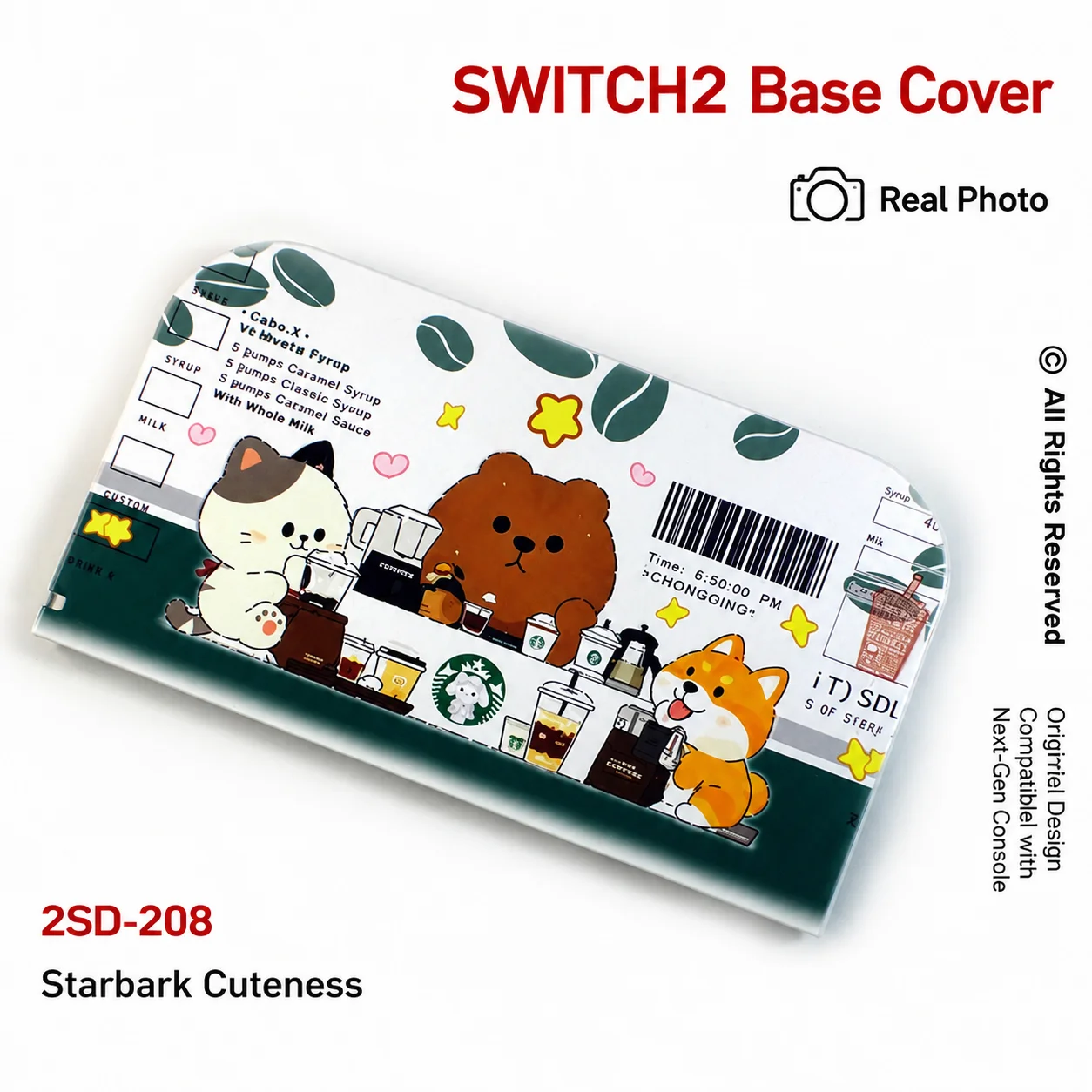 Enhanced Cartoon Pattern Hard Shell Dock Cover with Precision Cutout and Dust Barrier