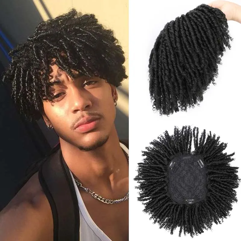 

Парик для Волос Dreadlock с зажимами, 6 дюймов, синтетические локоны, плетеные волосы, полупарики, короткие волосы Dreadlocs, парик афро для Blac