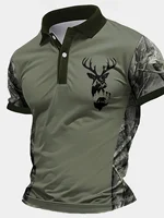 La nouvelle chemise POLO à manches courtes pour hommes pour l'été 2025 présente une impression de motifs 3D décontractés à la mode et respirants. 4