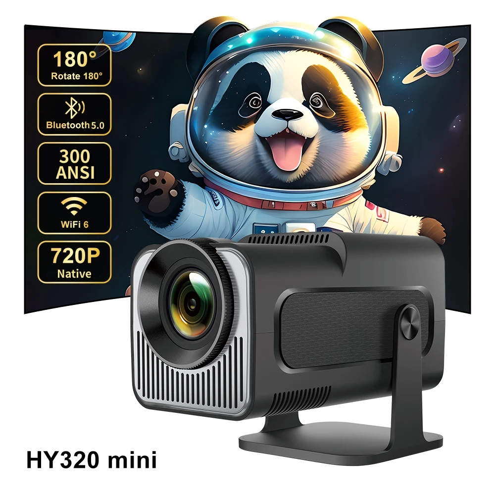 Salange HY320 Mini Projector 720P Freestyle for SAMSUNG XiaoMi Android iPhone WIFI BT5.0 Cinema Portable 4K Via HD with Handbag portable projector,mini projector,video projector