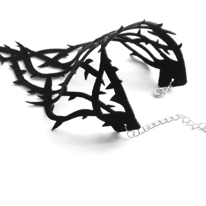 Gothic Bracelet Adjustable Bracelet Black Thorns Bracelet Halloween Jewelry Gift Bracelet Party Role Playing Accessories Female