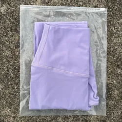 Solid Color High Waist Women's Athletic Leggings with Pocket - XL (Dreamy Purple)