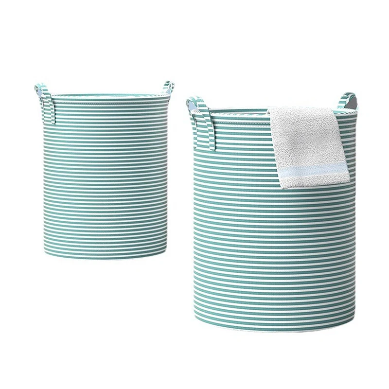 Foldable Round Dirty Clothes Laundry Basket Household Bathroom Storage Bucket Toy Clothes Storage Bag Organizer 6