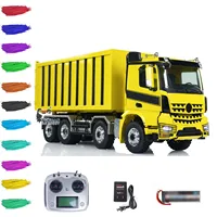8x8 LESU 3363 1/14 Hydraulic RC Dumper Truck Metal Roll On/Off Tipper Waste Bin Car RTR I6S Light Sound System RC Toys Model 1