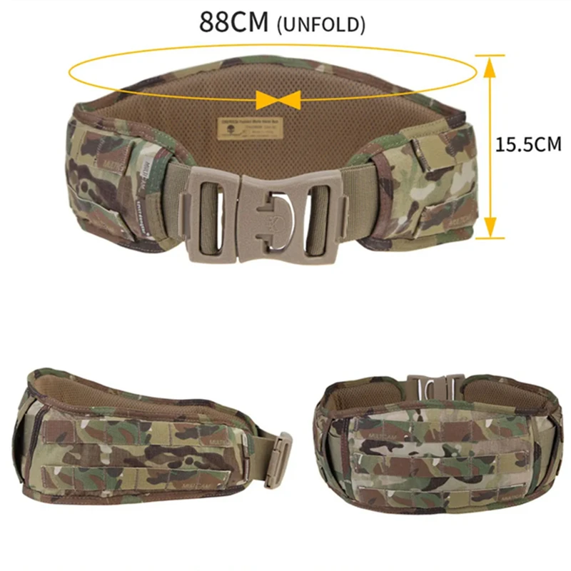 EMERSON MOLLE 남성용 패딩 몰리 허리 벨트, 에어소프트 전투 벨트, AOR2 EM9086B 허리 지지대