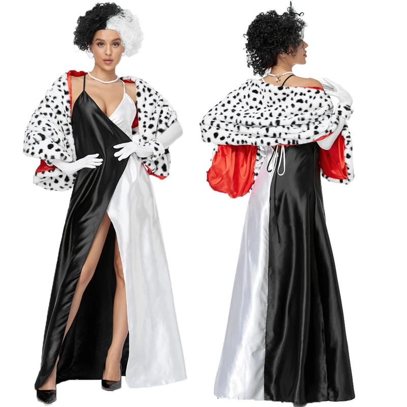 I LOVE FANCY DRESS Disfraz Mujer Mala Para NIÑAS - PERSONAGEN DE Cine- DALMATAS(L