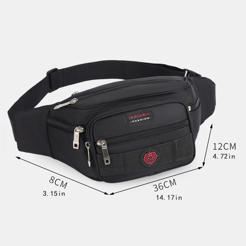 Multi Pocket practical waist bag outdoor leisure multi-layer storage Single Shoulder Messenger Bag sports running chest bag
