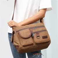 Sac à Main en Toile pour Homme, Fourre-Tout Décontracté, à Bandoulière, de Luxe, à la Mode, de Haute Qualité 5