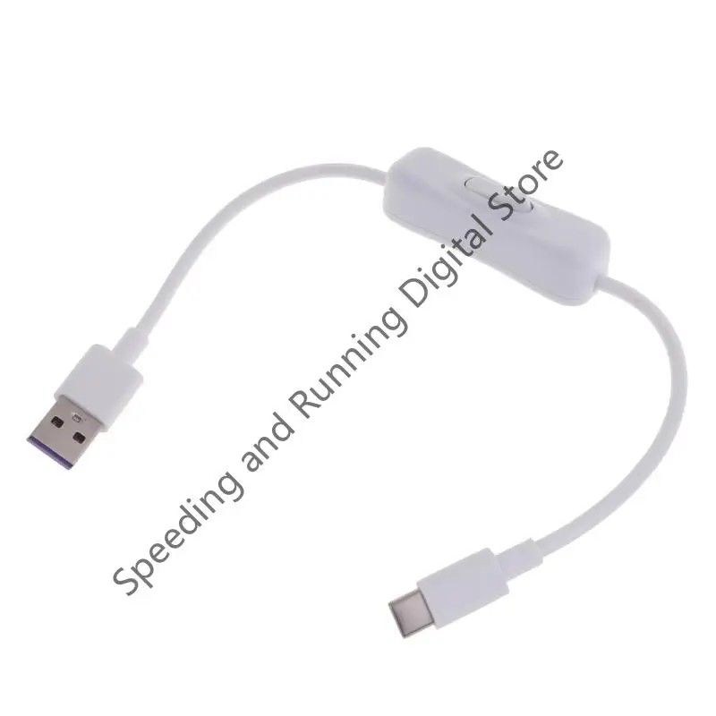 USB-C Extension Cable with On/Off Switch for Data Transfer and Charging