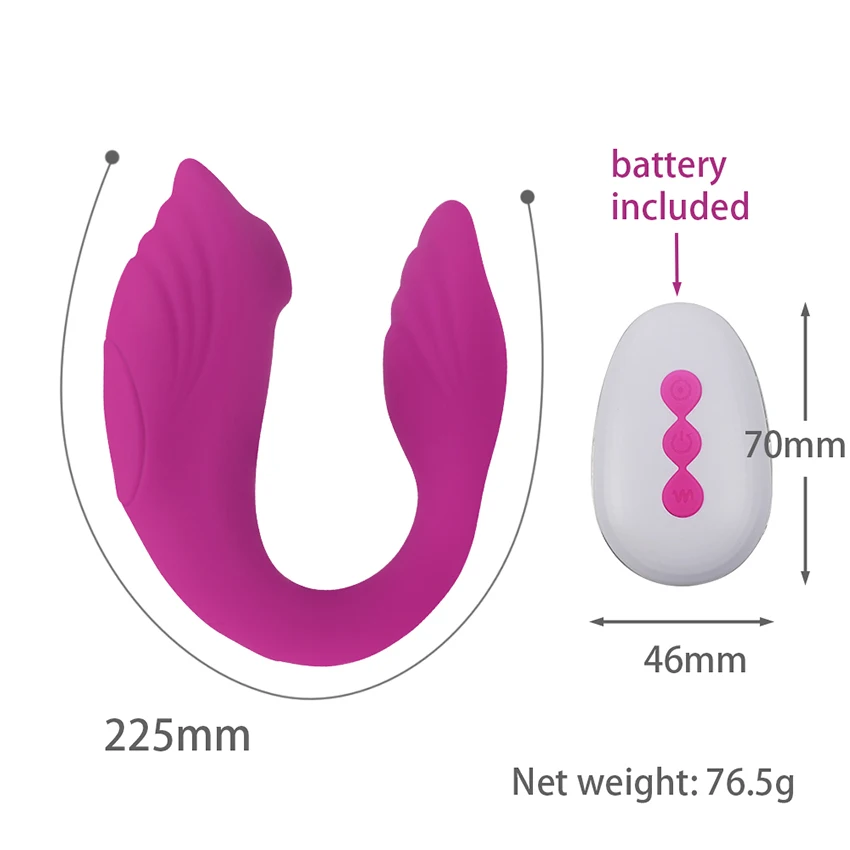 Powerful Sucking Wireless Remote Vibrator Wearable U Shaped Dildo Massager Dual Stimulation Adult Couple Sex Toys for Women 18