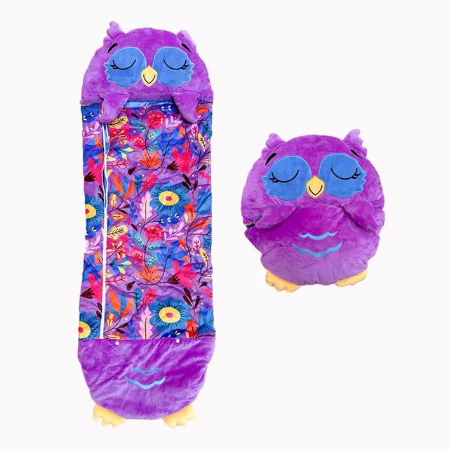 Purple Owl Sleeping Bag For Children Kids Sleeping Bag Camping Boutique