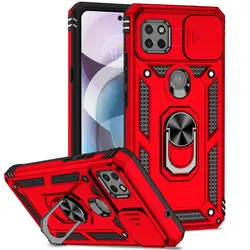 Robust Kickstand Case with Camera Lens Protector for Hybrid (Red)