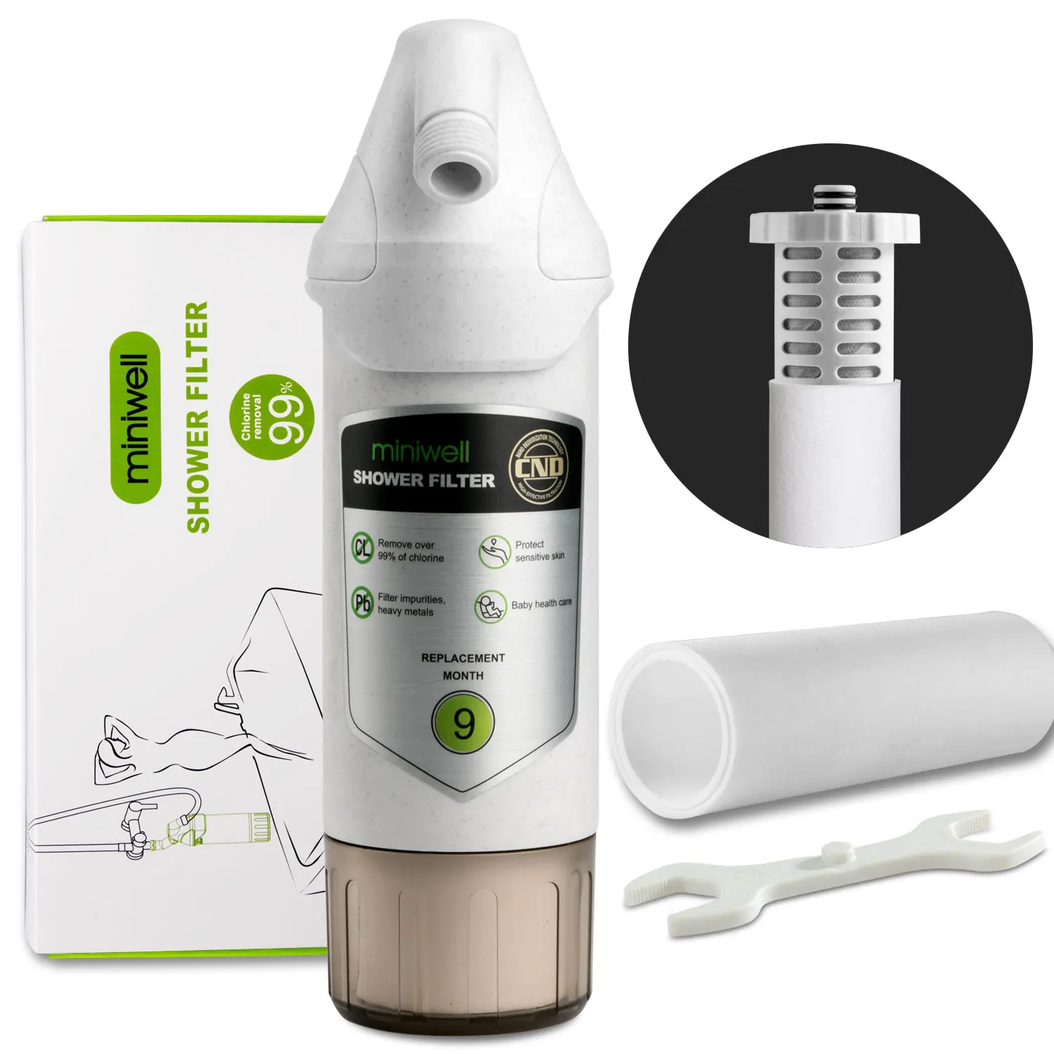 

High Flow Universal Shower Head Filter, Remove Chlorine for Hard Water Water, Softener Showerhead Filter