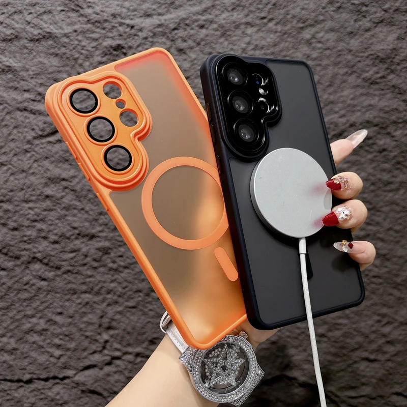 Luxury Matte Translucent Case with Magsafe Wireless Charging Compatibility