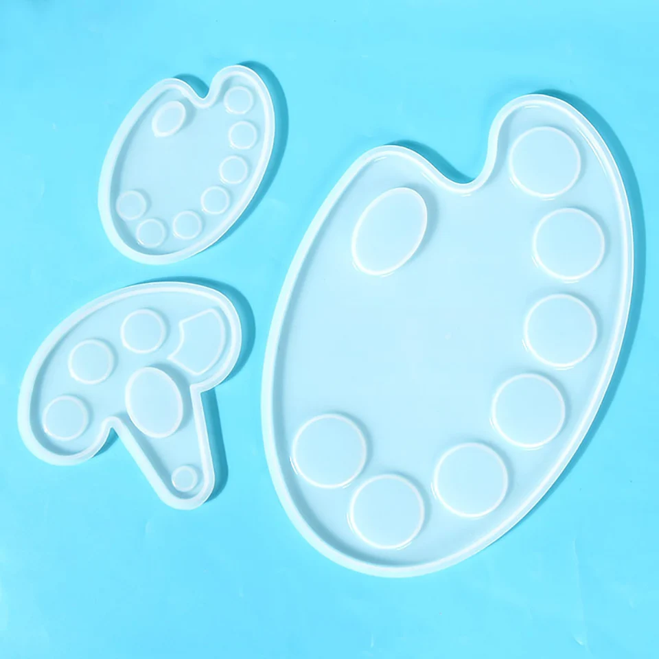 Onaparter Makeup Palette Mold Silicone Molds Resin Epoxy Dressing Plate Casting Mould Storage Tray Tool Diy White