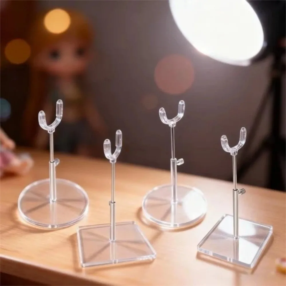Verstellbarer Displayhalter Höhenverstellbare BJD-Displaybasis Transparenter Rutschfester Ständer