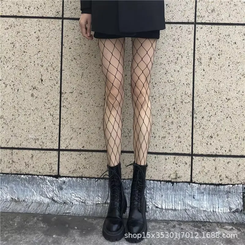 Fishnet Stockings Acrylic Hollow Out Sexy Girl Nightclub pantyhose Black White Socks Fashion Fish Net Stockings
