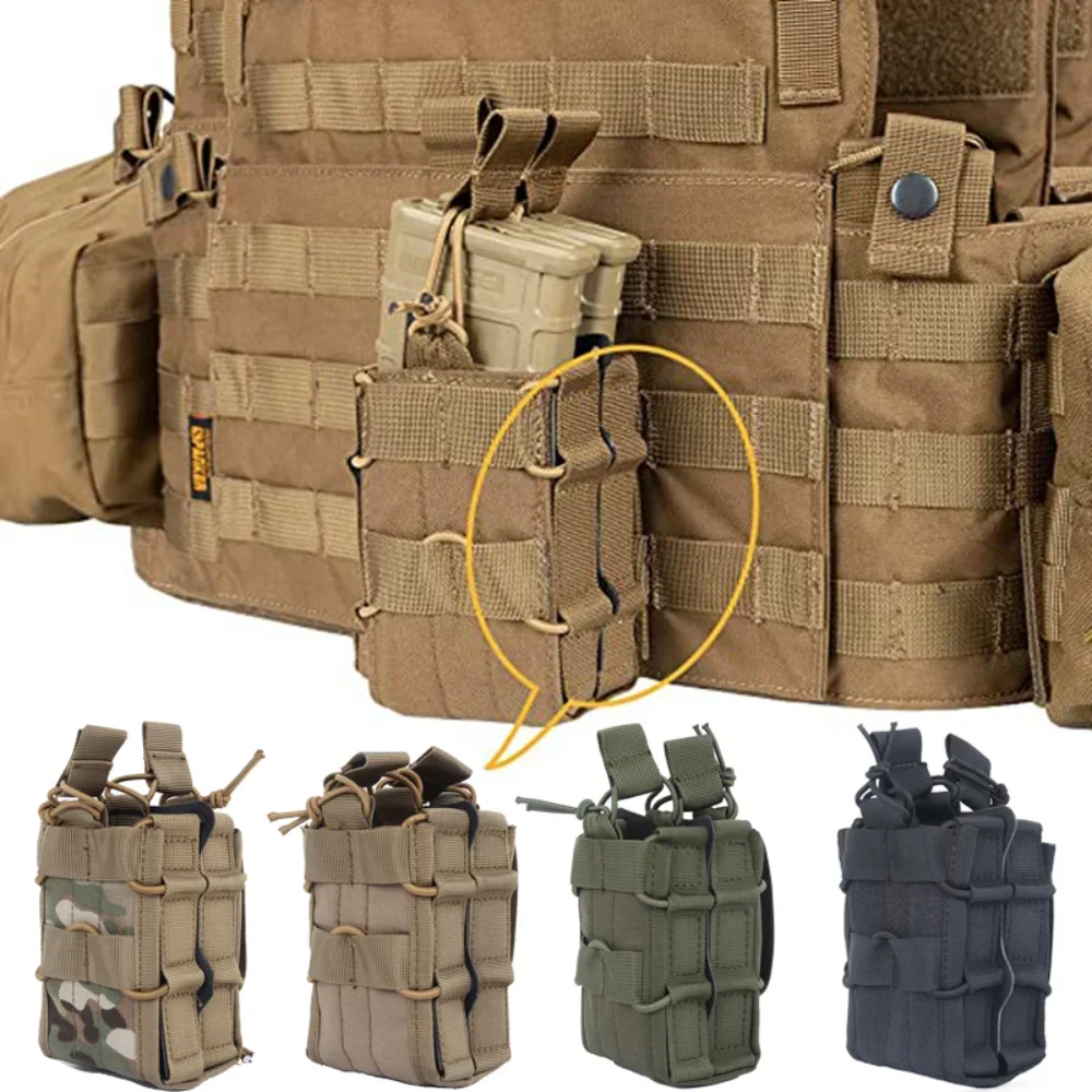 Molle Tactical Double Magazine Pouch Per M4 M14 M16 Ar15 G36 Magazine Hunting Outdoor Tool Waist Mag Holder Accessori Per Chassa