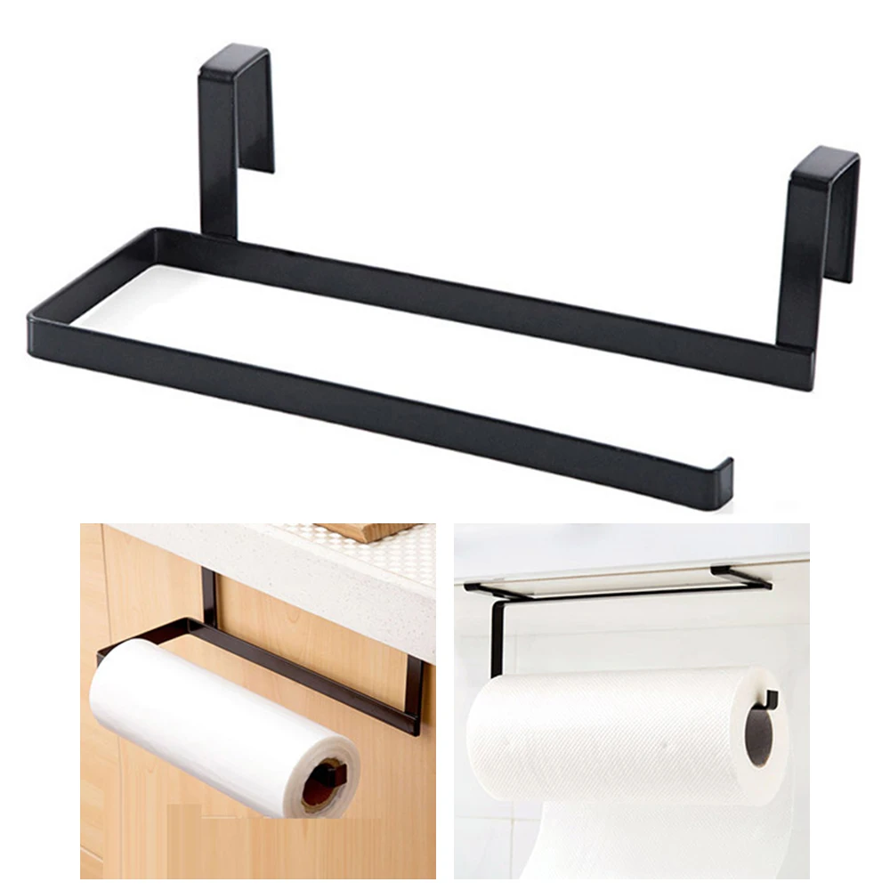

Creative Cabinet Free Punch Portable Paper Holder Kitchen Paper Rack Plastic Film Shelf Paper Bathroom Towel Hanger Storage Rack