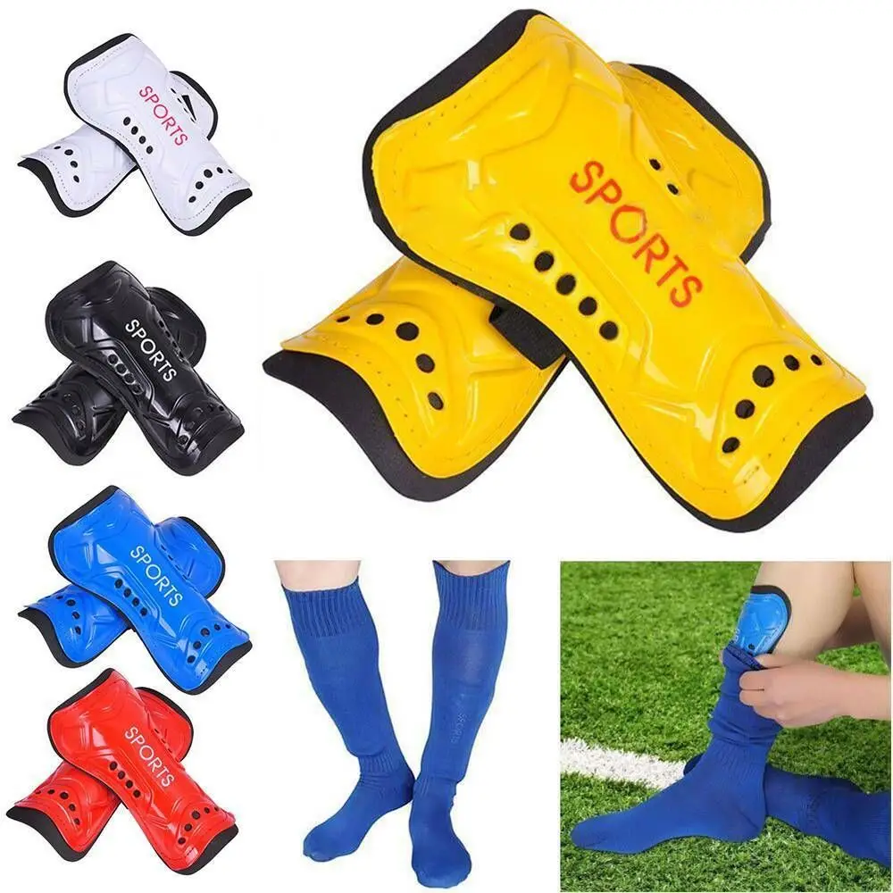 Protetor de pernas de espuma macia para adultos e crianças, shin guards futebol leve, suporte de joelho, 1 par