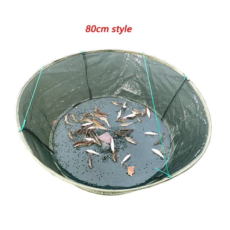 Big Foldable Fishing Net 80/100CM Hand Cast Cage for Catching Fish Shrimp  Crab Casting Crab Nets for Minnows, Lobsters, Fishes - AliExpress