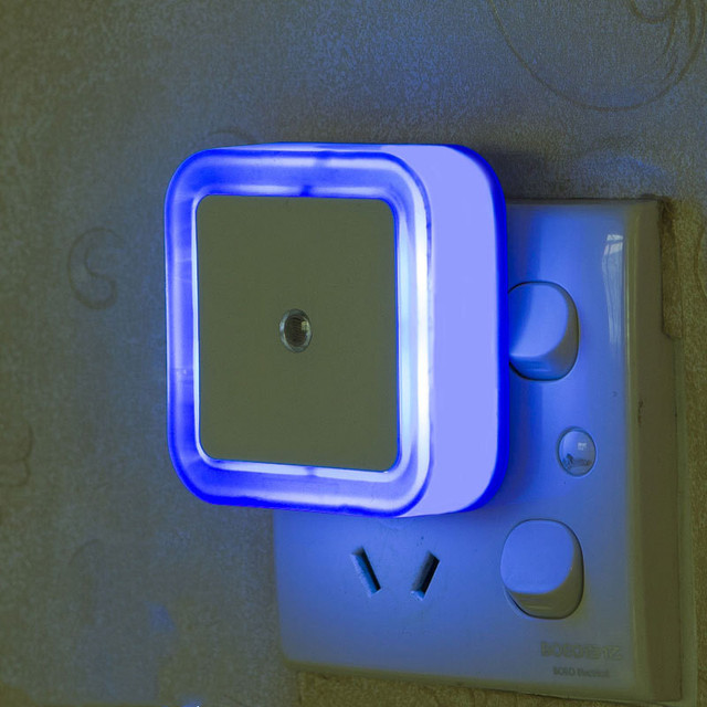 Light LED Night Light Sensor Control 110V 220V EU Plug Nightlight Lamp For Children Kids Living Room Bedroom Lighting