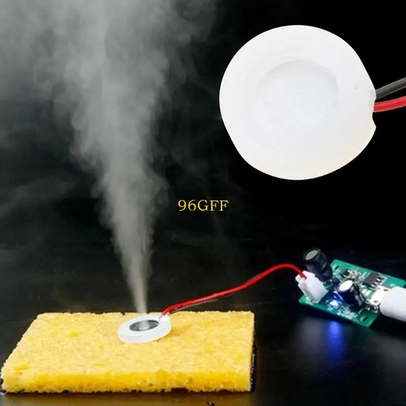 96GF DIY Feuchtigkeitsorisierende Wandler Nebelhersteller Atomizer Filmplattenzubehör Ultraschall Luftbefeuchter Keramik Discs – Detail 9