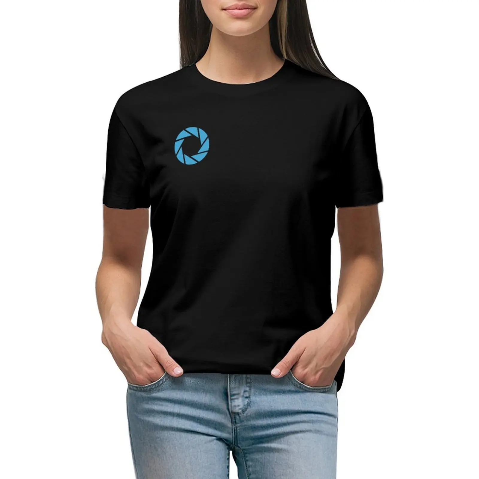 

Aperture Laboratories T-shirt oversized tops anime clothes new edition t shirts for Women