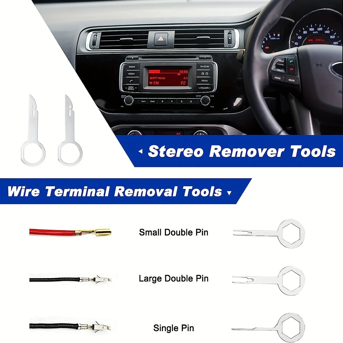 Trim removal tool set 19pcs clip plier upholstery remover nylon car panel removal with portable storage bag