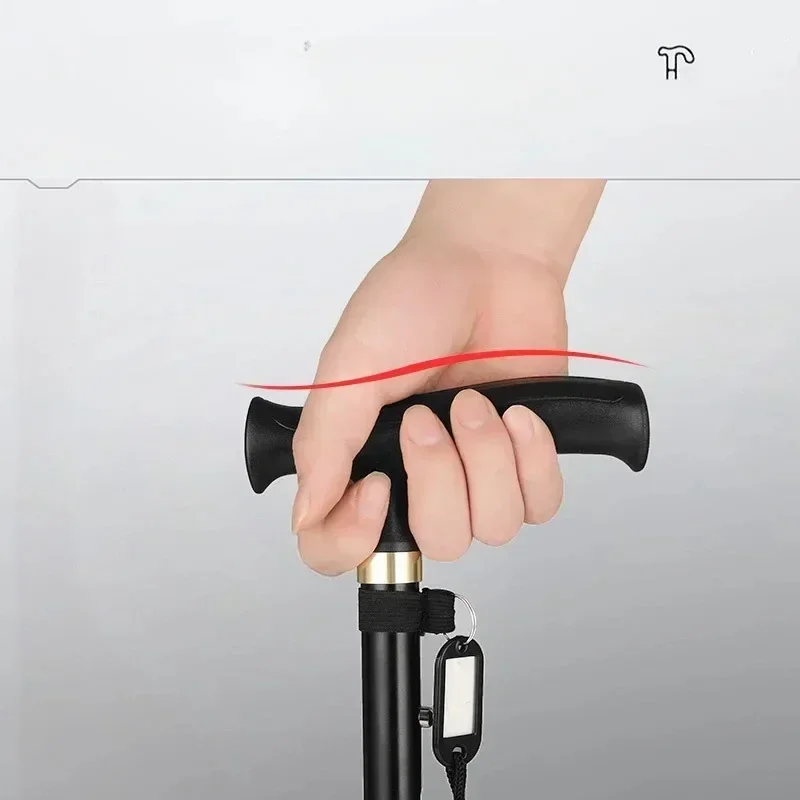 Walkers for Elderly Trekking Poles T-handle Walking Sticks for Old Man Women Ultralight Trekking Pole Hiking Climbing Canes 3
