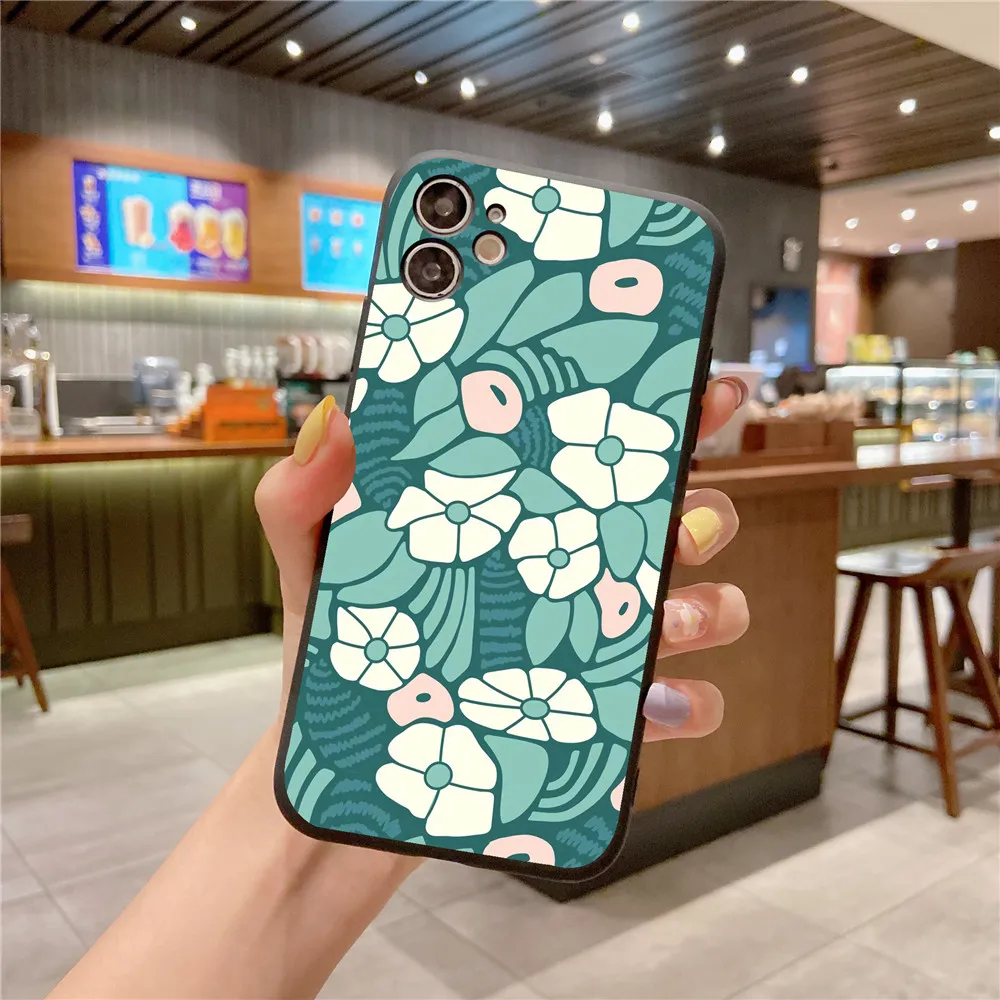 Cartoon Silicone Case For Xiaomi Poco X4 Pro 5G M4 M3 X3 Nfc F3 F2 F1 Painting Flower Leaves Pattern Silicone Protect Back Cover