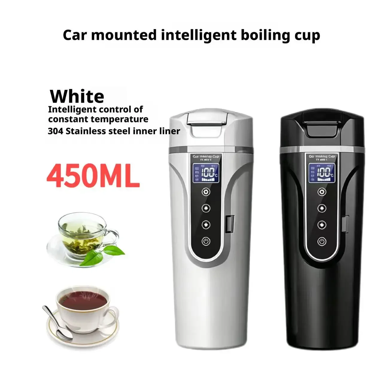 Car Electric Heating Mug 304 Stainless Steel Large Capacity