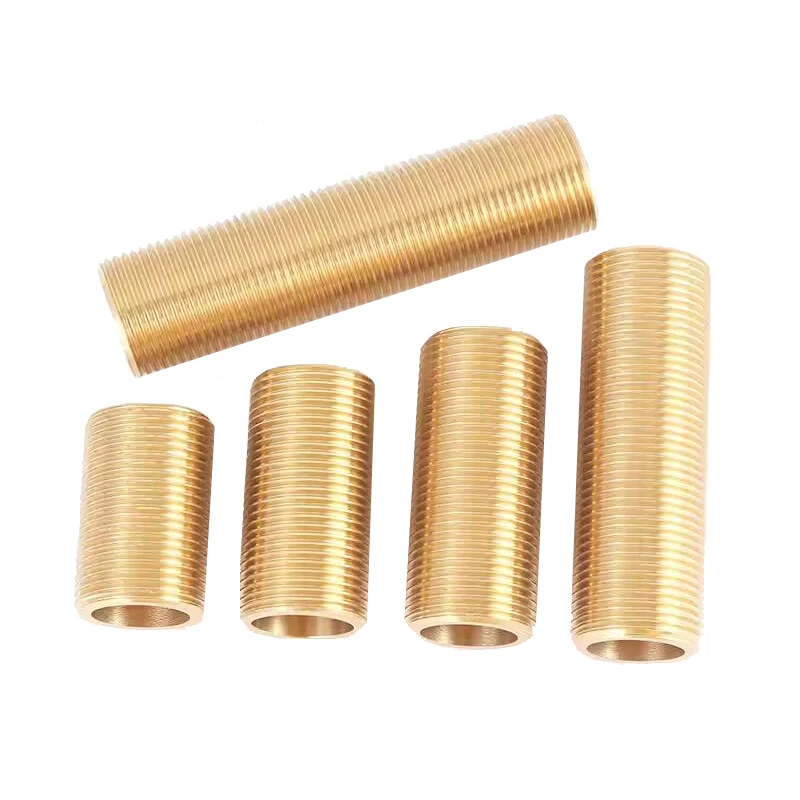 Pipe Fitting 1/8" 1/4" 3/8" 1/2" 3/4" 1" BSP Male Thread Brass Full Thread Long Nipple Pipe Fitting Connector Adapter hose pipe fitting pipe fitting water pipe fitting