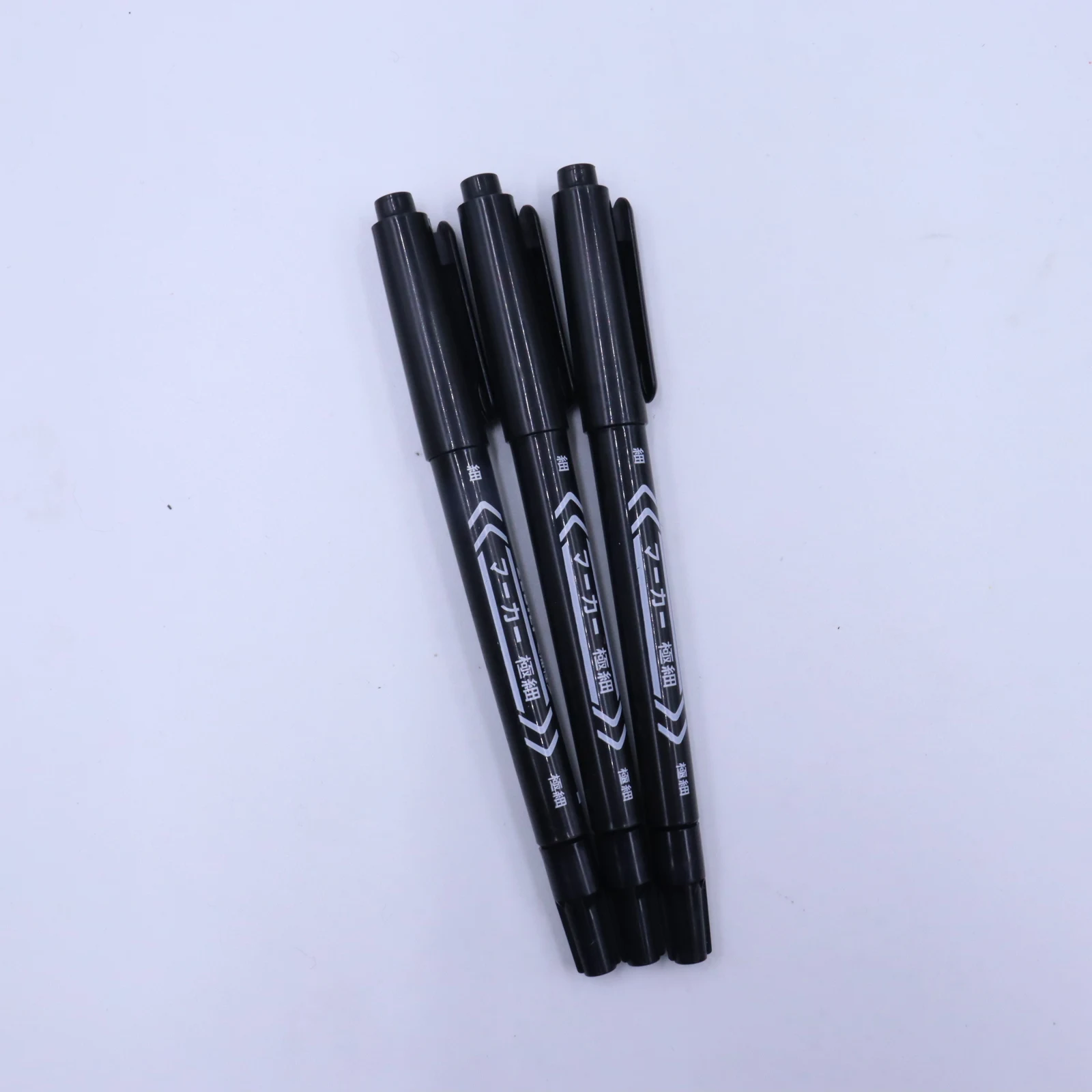 Permanent Marker Pen 3Pcs/Set Twin Tip Oily Fine Point Waterproof Ink 0.5mm 1mm