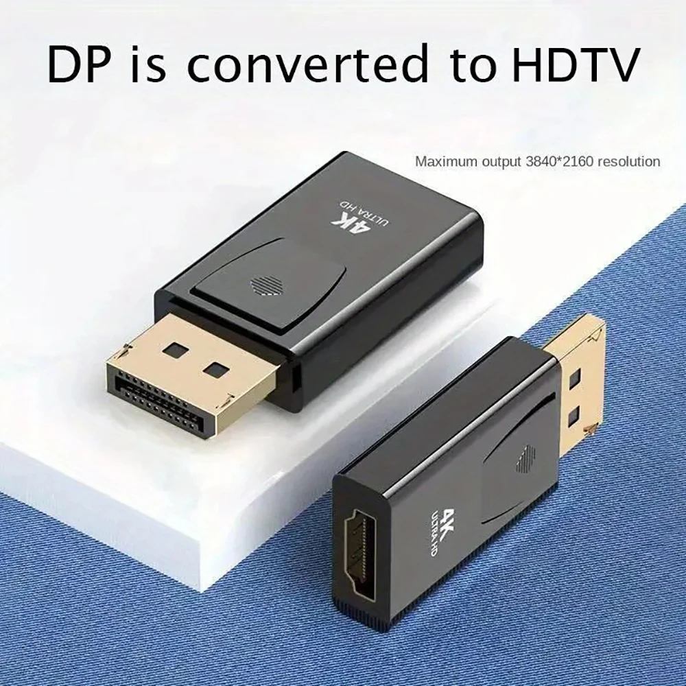 DP to Male Female Converter 4K Display Port Adapter with Video Audio HD Cable Connector for PC Laptop TV Projector Monitor Plug