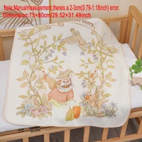 Serviette de bain pour nouveau-né, serviette de bain en gaze de coton pur, couverture douce pour enfants de classe A, couverture absorbante pour nouveau-né 6