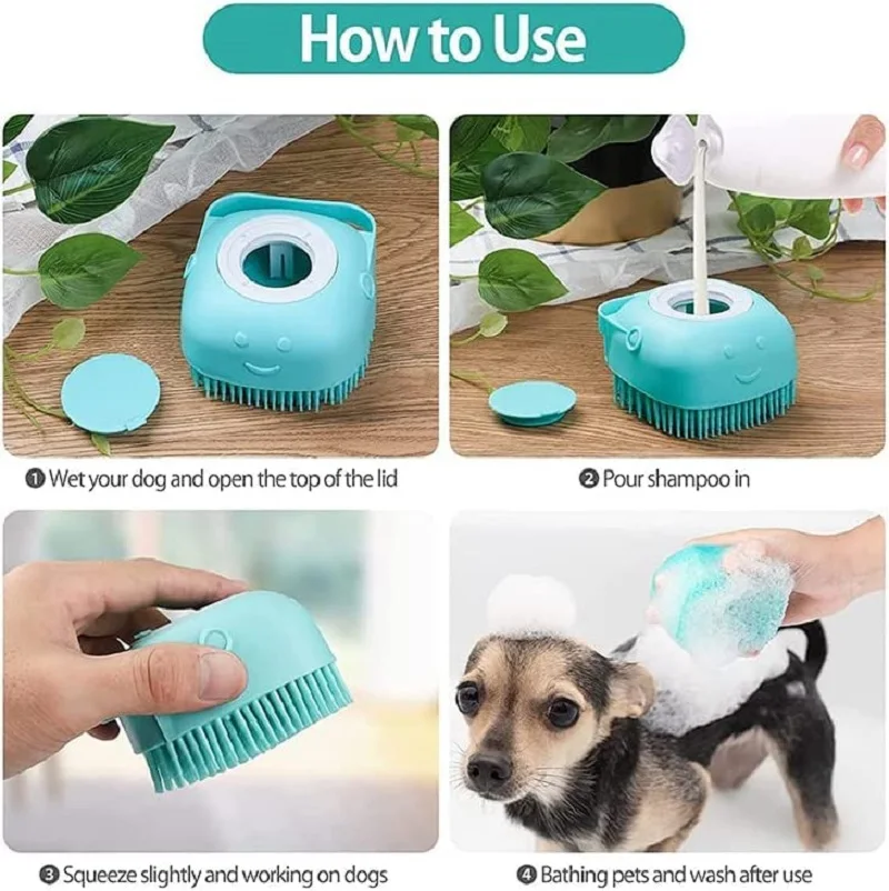 Cat Bath Brush - Dog Scrubber for Bath Brush with Soap Dispenser, Soft  Silicone Pet Shampoo Massage Dispenser Grooming Shower Brush for Short Long  Haired Dogs and Cats Washing Pink - Yahoo Shopping