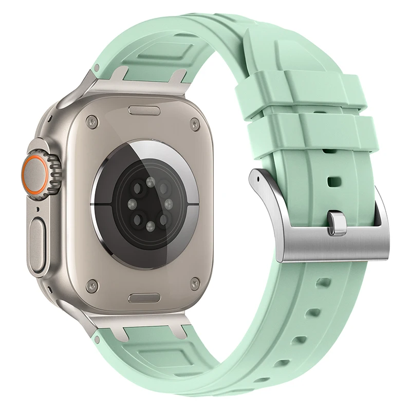 Enhanced Metal and Silicone Apple Watch Band - Universal Fit