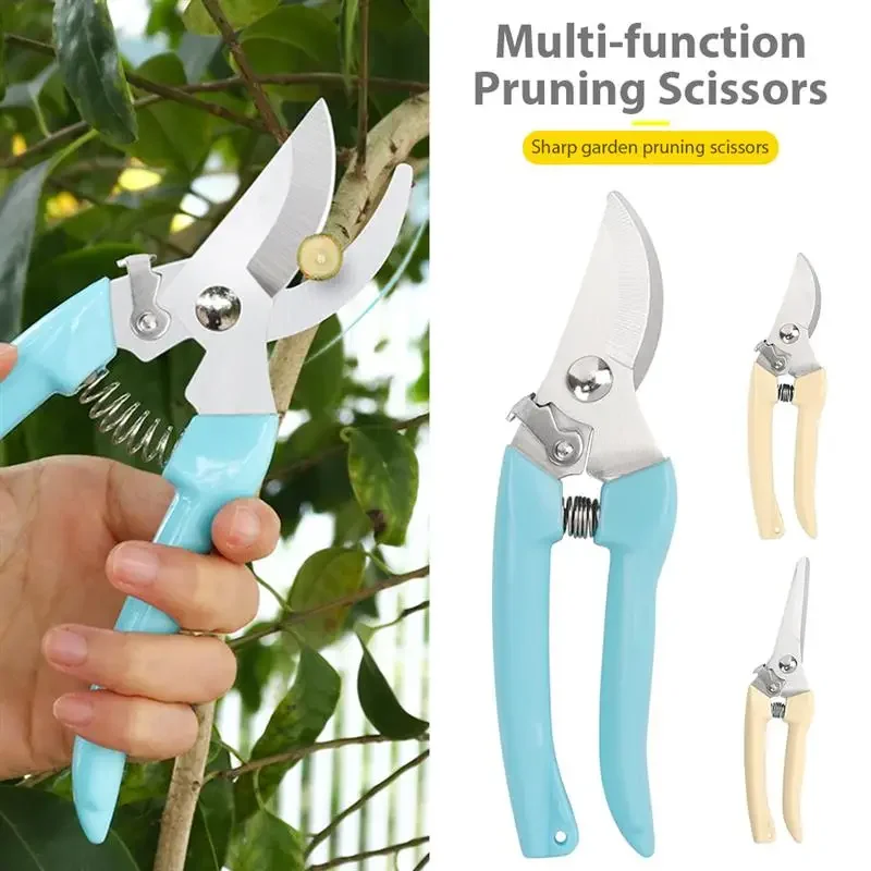 

Pruning Scissors Orchard and Garden Hand Tools Tree Trimmers Secateurs Cutter Gardening Pruner for Planting Bonsai Blue 02
