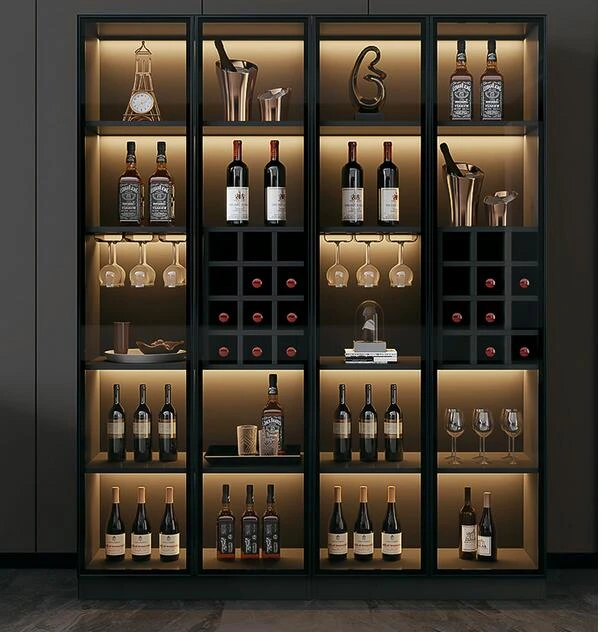 Light Luxury Glass Wine Living Room Wall Highgrade Display