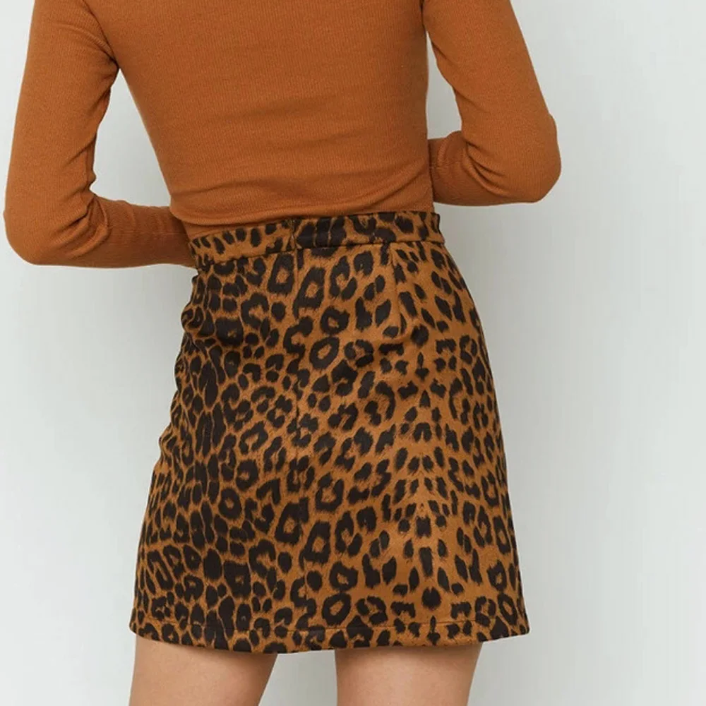 Women High Waist Leopard Printed Skirt Summer Fashion