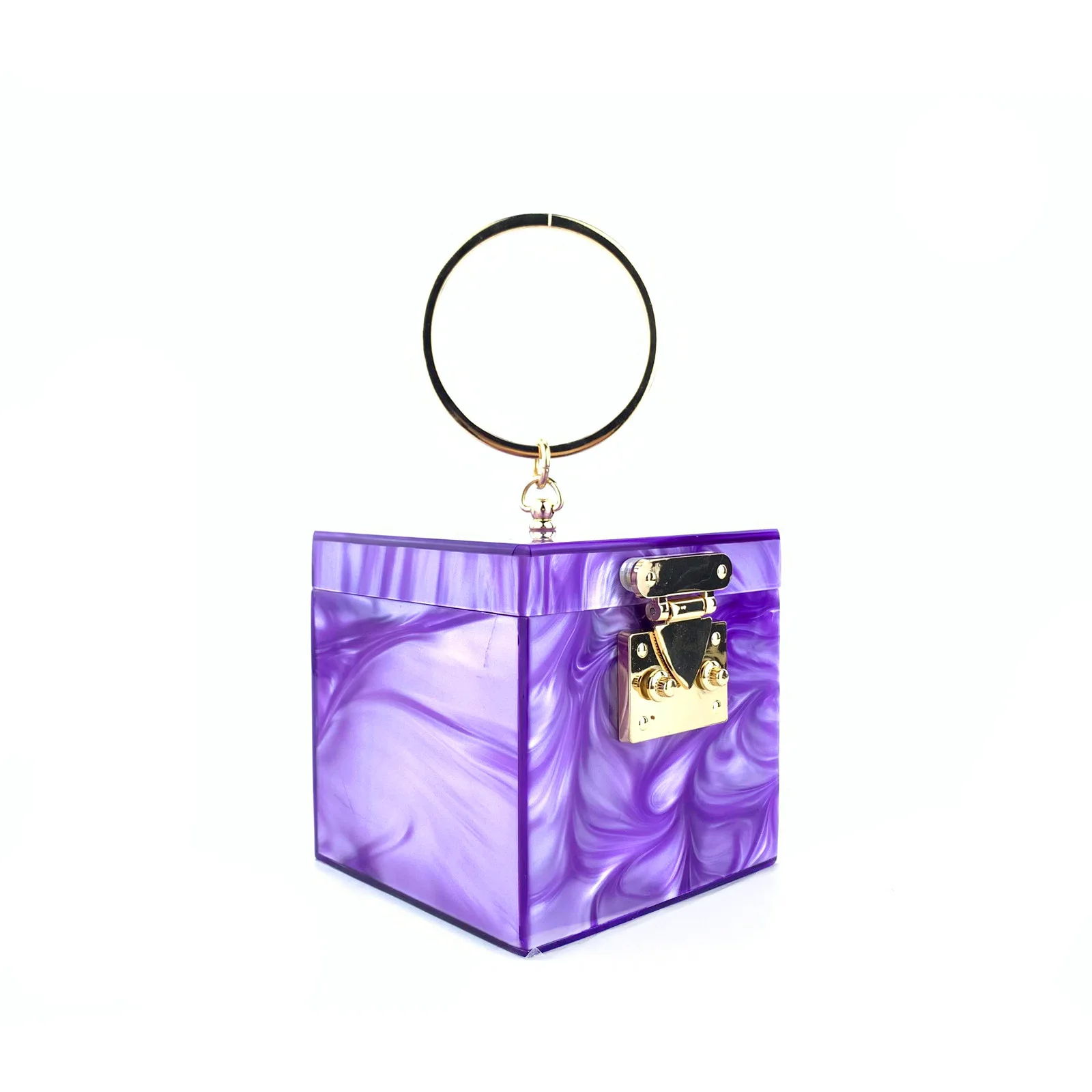 2022 New Acrylic Square Box Women's Bag Fashion Handbag Box Bag Cosmetic Bag