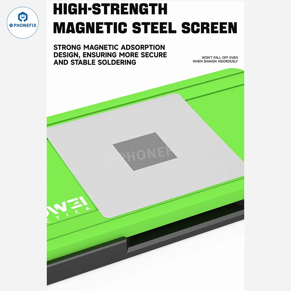LUOWEI LW-PT03 다기능 주석 파종기 플랫폼 6 자석, 아이폰 안드로이드 CPU, NAND, 칩 IC용 범용 수리 패드