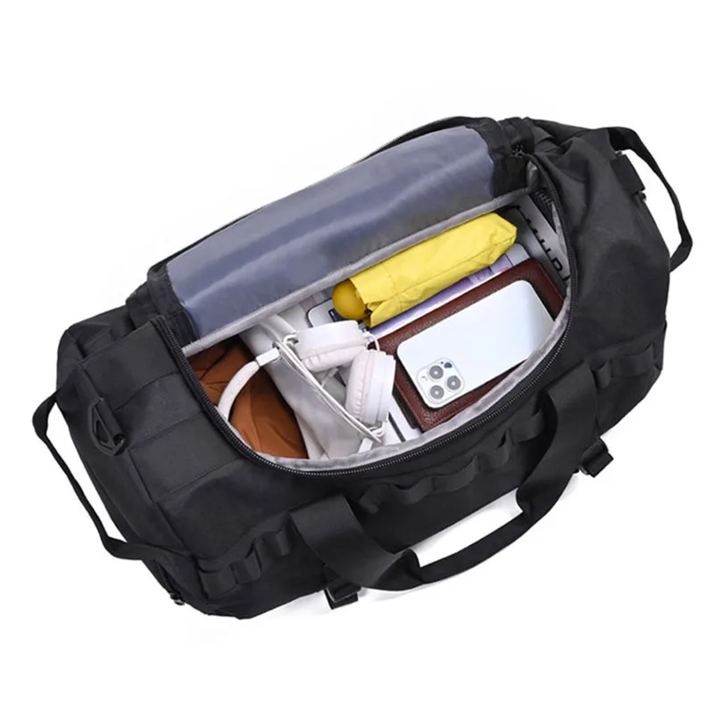 Fitness Gym Bag for Men Travel Handbag Backpack Large Capacity Nylon Trip Carry-on Crossbody Weekender Dry Wet Sports Bags