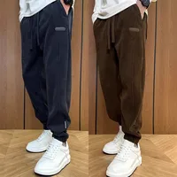 Men's Fce Lined Thi Corduroy Cargo Pants Loose Fit Spor Casual Sweatpants Autumn Winter Large Size Youth Faion