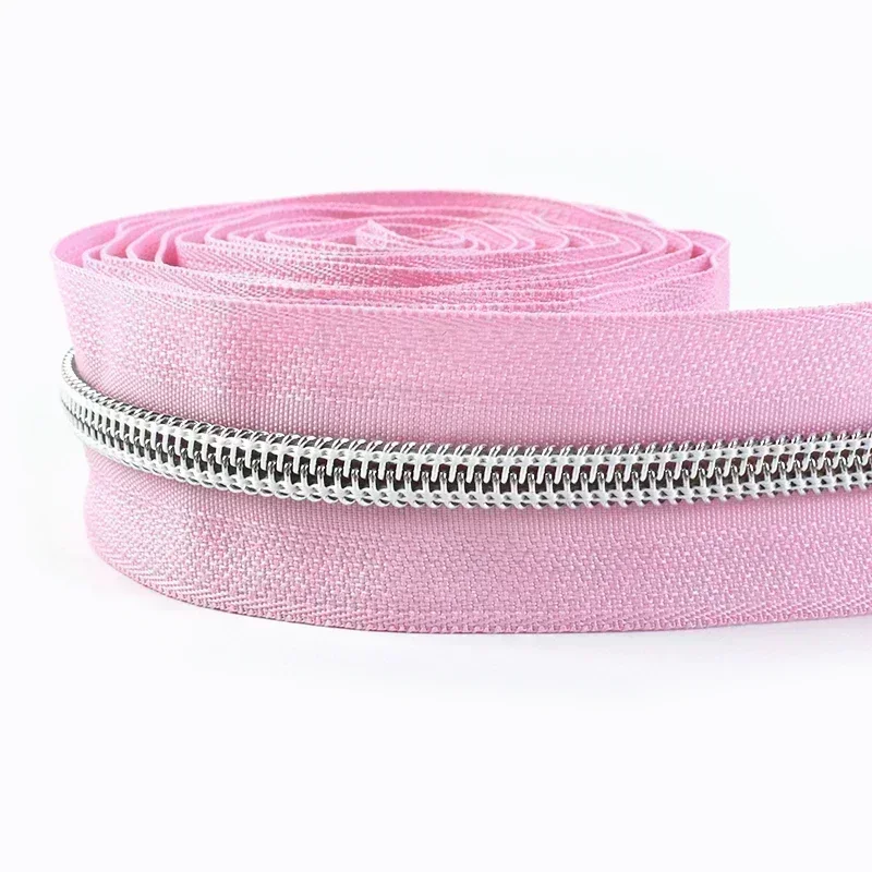 Nylon Zippers Silver Teeth Roll for Sewing and DIY Tailoring Accessories