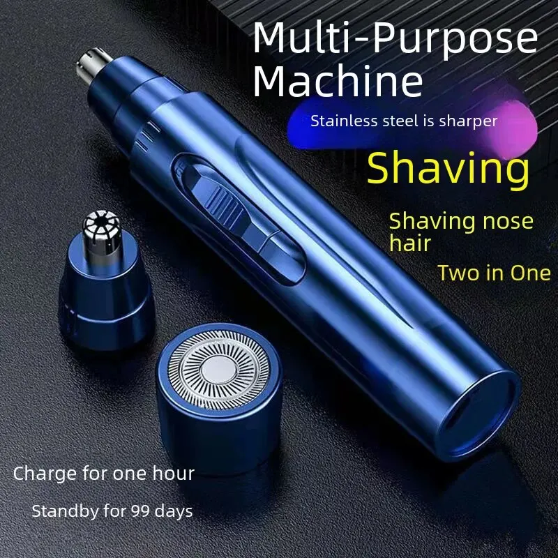 RechargeableElectricNasalHairTrimmerUsbPoweredMenNoseEar